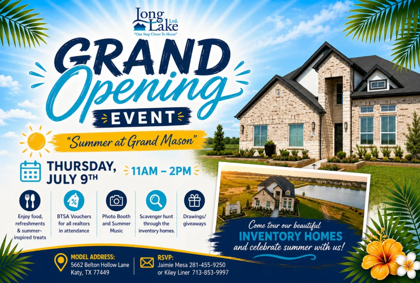 Grand Mason Crossing Grand Opening for New Homes in Katy TX