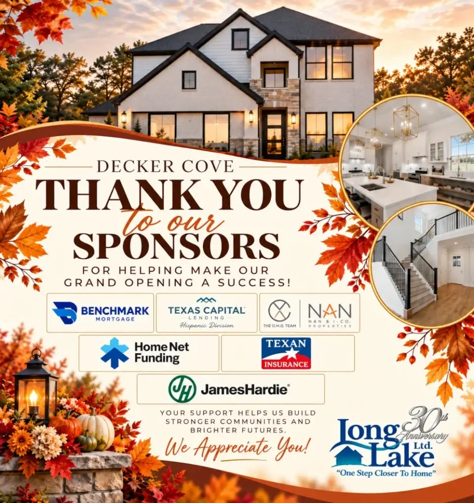 sponsors of new homes in magnolia tx at decker cove grand opening